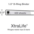 thumbnail image 3 of Oxford 3 Ring Binders, 1.5 Inch ONE-Touch Easy Open D Rings, View Binder Covers on 3 Sides, Durable Hinge, Non-Stick,, 3 of 5