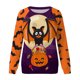 thumbnail image 4 of Moda mujer Casual Halloween impreso manga larga cuello redondo sudadera Tops blusa Pompotops  FGAJ5971, 4 of 5