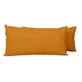 thumbnail image 2 of Vargottam Indoor/Outdoor Polyester Fabric Lumbar Pillow With Insert, All-Weather Waterproof Decorative Throw Pillow for Patio Furniture-Set of 2 - Mustard Yellow, 2 of 7
