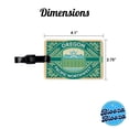thumbnail image 3 of Oregon OR Pacific Northwest State Travel Vacation Stamp Faux Leather Travel Luggage Tag, 3 of 7