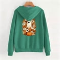thumbnail image 6 of Women's Fall Hoodies Floral Ghost Pumpkin Graphic Print Sweatshirts Long Sleeve Oversized Pullover Hooded Tops Casual Autumn Relaxed Fit Clothes, 6 of 7