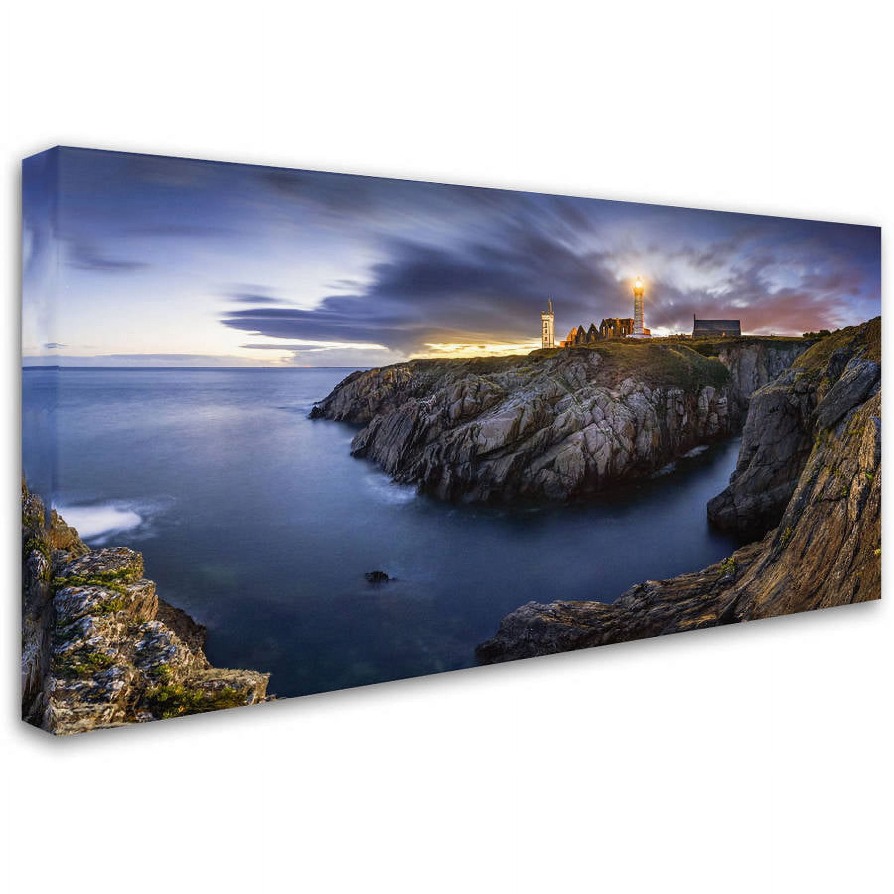 Trademark Fine Art "Blue Hour in Saint Mathieu" Canvas Art by Mathieu Rivrin