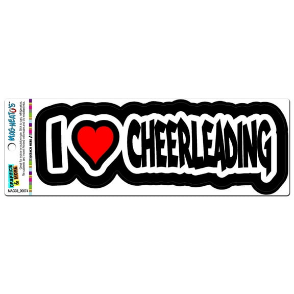 I Love Heart Cheerleading MAG-NEATO'S(TM) Car/Refrigerator Magnet