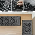 thumbnail image 6 of Anti Fatigue Kitchen Mat,Black Boho Kitchen Rugs Non Slip Sets of 2,Kitchen mats for Floor Cushioned,Morocco Geometric Memory Foam Cushioned Standing Mats for Sink,Laundry,Office, 6 of 6
