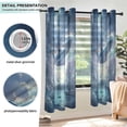thumbnail image 3 of Yayeee Window Curtains Light Filtering 63"x42" Grommet Panel Pair Home Living Room Decor, Night Floating Whale, 3 of 7
