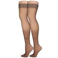 thumbnail image 2 of Truform Bas Cuisse Transparents : 15 - 20 mmHg, Taupe, Grand, 2 of 9