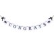 thumbnail image 1 of unbranded Banderín Decorativo Color Negro Para Fiesta De Graduación Estilo Birrete Y Mensajes De Felicitación, 1 of 6