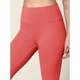 thumbnail image 3 of Made by Johnny Women's Peached Front Seamless Leggings with Inner Pocket Full-Length Yoga Pants XS CORAL, 3 of 6