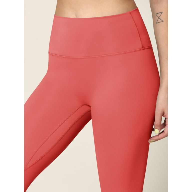 Made by Johnny Women's Peached Front Seamless Leggings with Inner