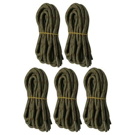 

B&Q 5 Pairs 5mm Thick Heavy Duty Brown Orange Spot Hiking Work Boot Laces Shoelaces Strings Replacement for Men Women 39 40 48 54 55 60 63 72 Inches