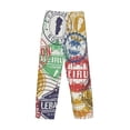 thumbnail image 5 of Balery Travel Stamp print Men's Pajama Pants,Ultra Lightweight Pjs,Lounge Pant-X-Large, 5 of 9
