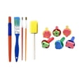 thumbnail image 3 of De Cepillos De Pintura De Esponja De Aprendizaje ños, 50 Piezas De Esponja Dibujo Formas De Pintura Pinceles Artesanales ño perfecl Kit de pinceles de pintura de esponja, 3 of 7