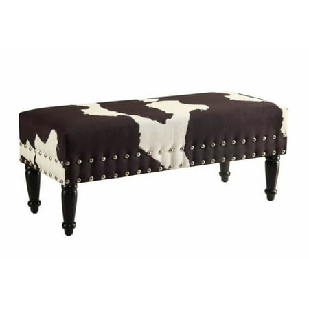 Convenience Concepts Designs4comfort Faux Cowhide Bench With