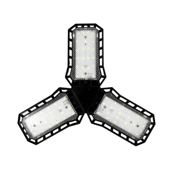 CASAFUN Deformable LED Garage Ceiling Lights with Adjustables Panels,LED Garage Lights,Support E27 Screw Socket LED Shop Lights for Garage Workshop Basement