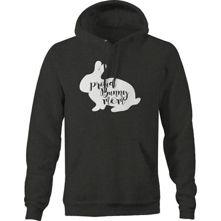 Proud Bunny Mom Cute Fur Baby Animal Pet Owner Pullover Hoodie Medium Dark Gray