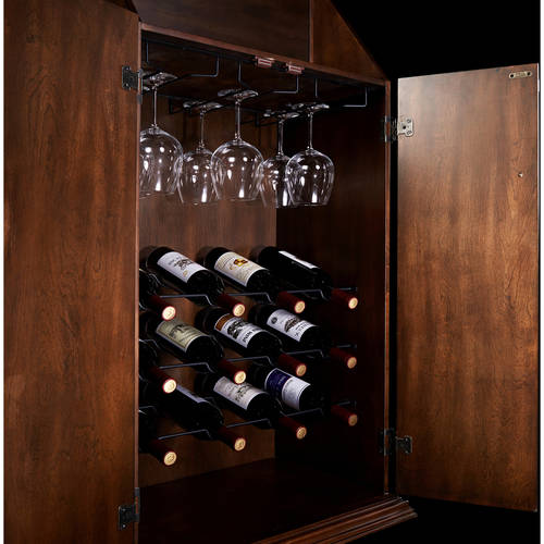 Barrington Bristle Dartboard Cabinet with Wine Storage & LED Lights - image 11 of 15