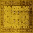 thumbnail image 1 of Ahgly Company Machine Washable Indoor Square Oriental Yellow Industrial Area Rugs, 6' Square, 1 of 4
