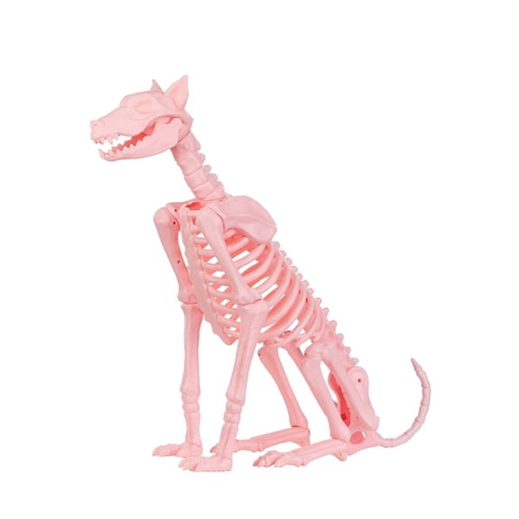 3.8FT Roxy the Pink Skeleton Dog Prop Decoration | Skeleton Decorations
