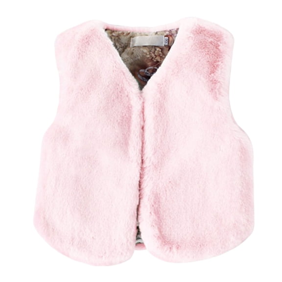 Staki Kids Fleece Vest Fleece Vest for Girls Mock Neck Vests Comfortable Warm Flannel Jacket Coats for Fall Outfits(Pink,7-8 Years)