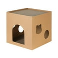 thumbnail image 3 of Caja de cartón para gatos, tablero rascador para casa de gatitos, para gatos, conejos y conejos Marrón L Yuyangstore Rascador de cartón para gatos, 3 of 8