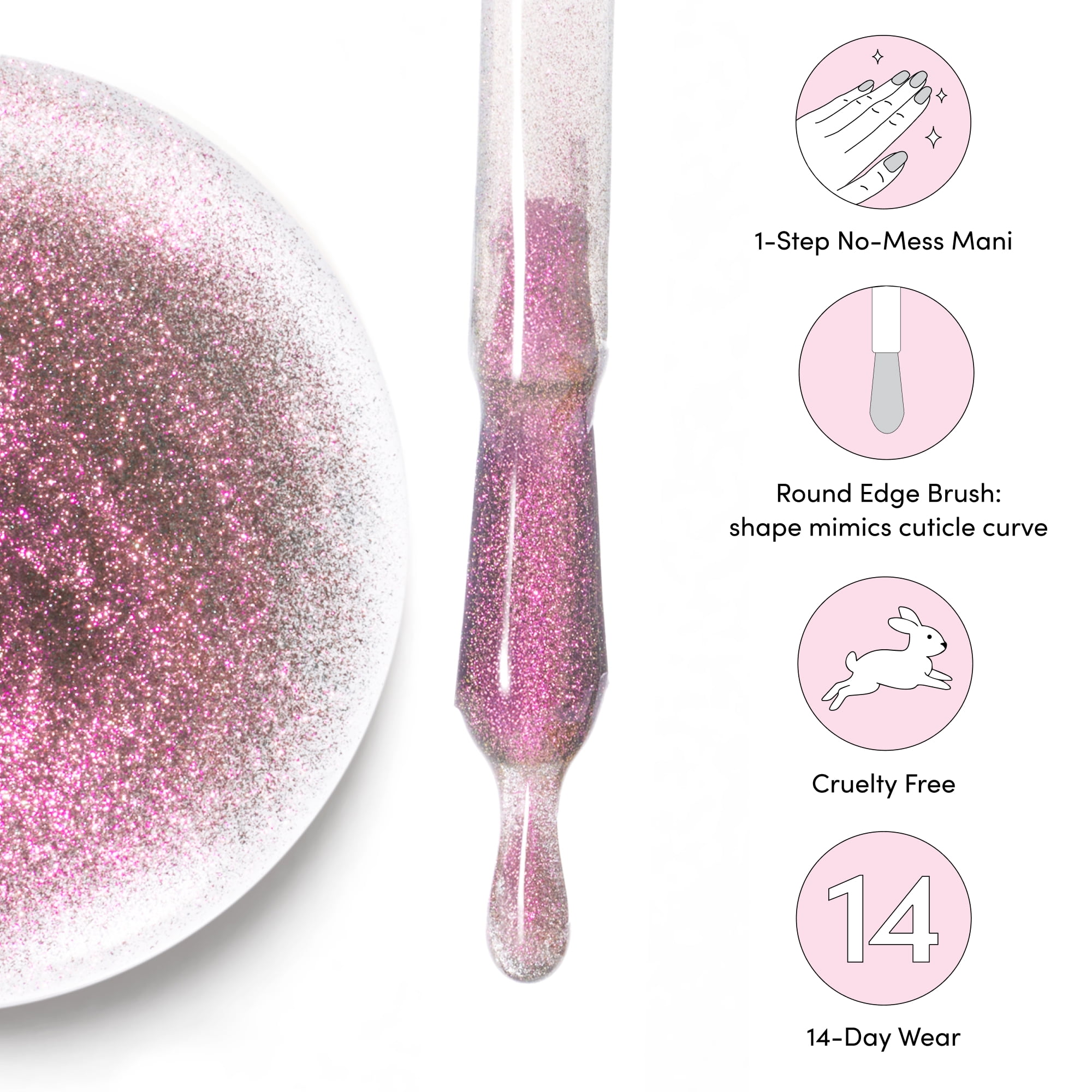 Dashing Diva ONE GEL MAGNETIC TOPPER, Gel Nail Polish, Magnetic Top Coat, Sheer, 1 10ml / 0.33 oz