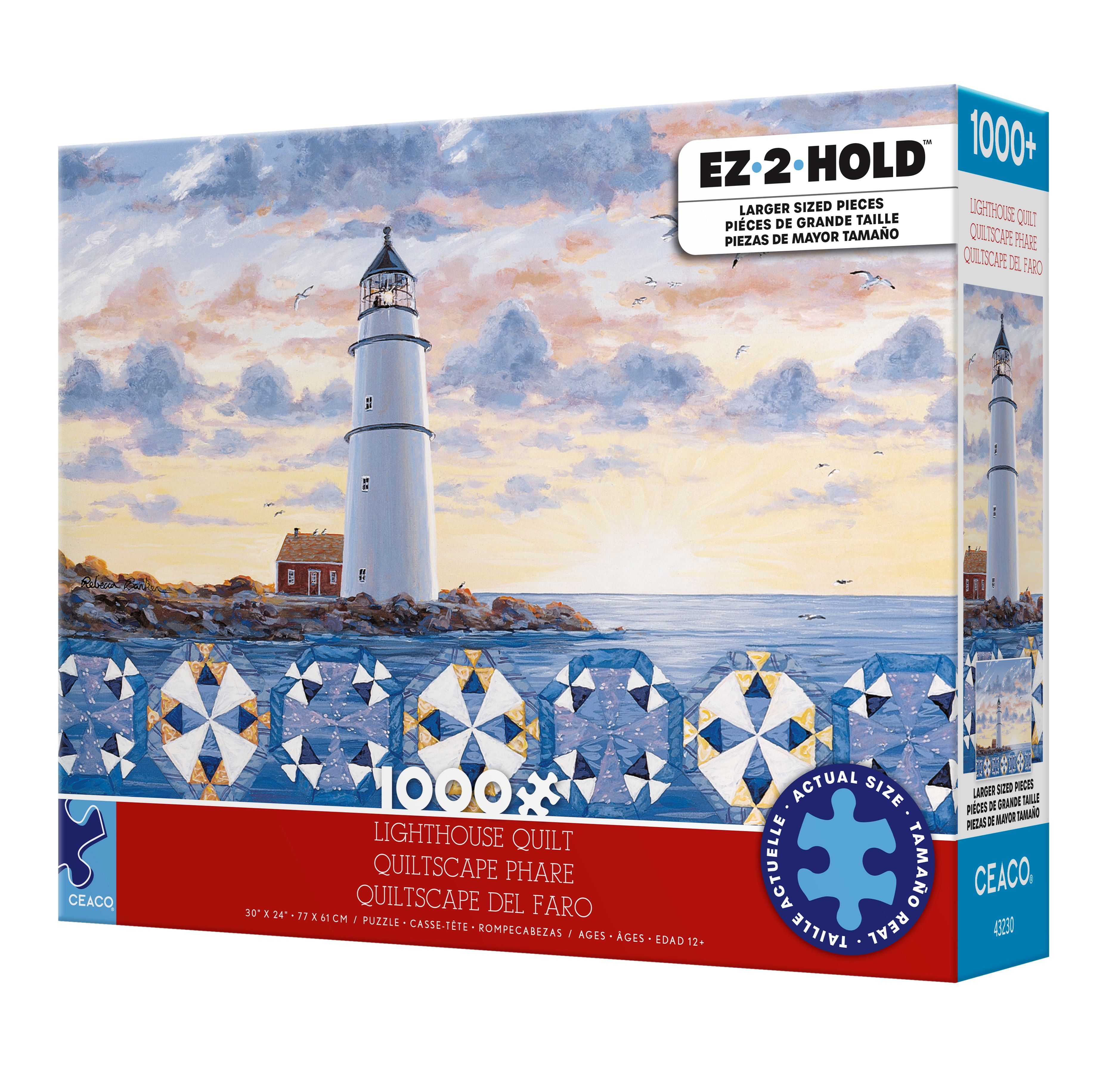 Ceaco 1000 Piece Lighthouse Quilt (Rebecca Barker Quiltscapes) Interlocking Jigsaw Puzzle