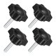 thumbnail image 1 of Uxcell 4Pack M6 x 25mm Perillas Estrella de Plástico con Forma Hexagonal para Sujeción Manual, 1 of 7