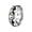 Silver, variant on Men Women Stainless Steel Cute Panda Ink Print Ring Fun Quirky Casual Everyday Novelty Band Unique Personality Jewelry, Animal Lovers Memorial Accessory Black Plated Size 6