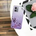 thumbnail image 7 of for Motorola Moto G54 Case Clear Glitter Shiny for Women Aesthetic Floral Motorola G54 5G Phone Case Silicone Soft Flower Transparent Shockproof Cover Purple Slim (Purple), 7 of 7