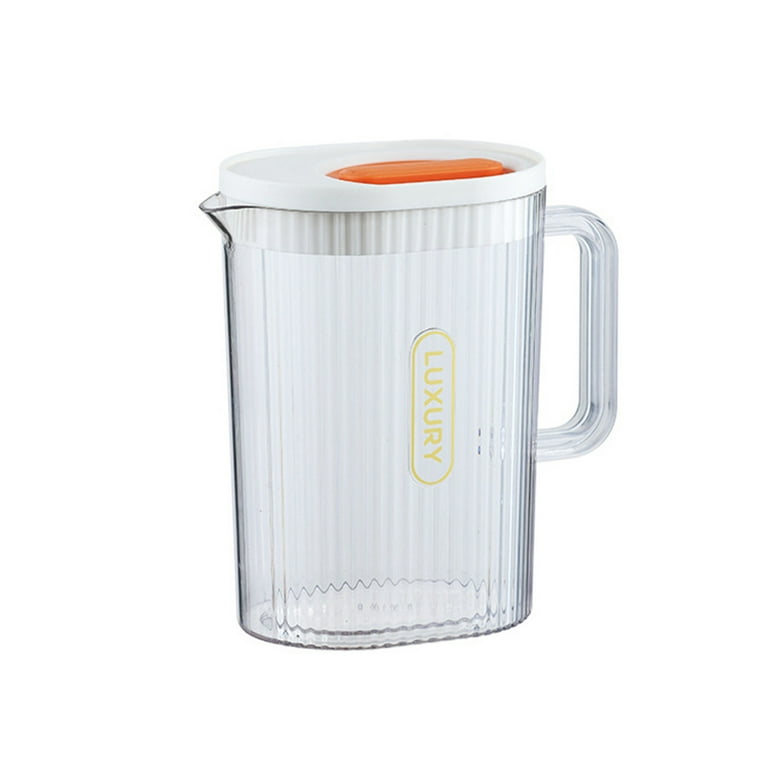 AURIGATE Fridge Door Water Pitcher With Lid Perfect for Making Tea, Juice  And Cold Drink, Water Jug Made of Clear PET, No Smell Clear Fiber Glass