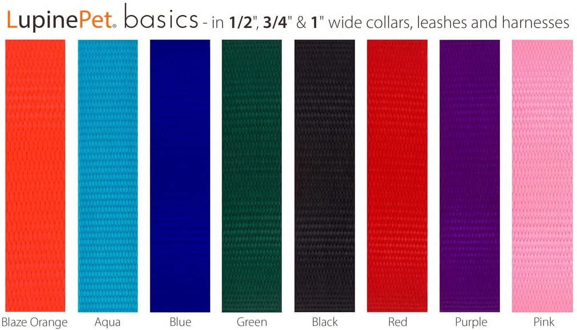 Dog Leash by Lupine in 1" Wide Green 6-Foot Long with Padded Handle