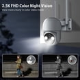 thumbnail image 2 of WOOLINK 4MP Solar Security Camera Wireless Outdoor, 2.5K Pan/Tilt Rechargeable Battery Powered Camera, 2.4Ghz WiFi Camera for Home Security, Motion Detection, 2-Way Talk, Color Night Vision, Cloud/SD, 2 of 7