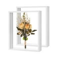 thumbnail image 1 of 2-Pack Dried Flower Frame, 8 x 10 Inch Double Acrylic Wooden Dried Flower Photo Floating Frame [White], 1 of 7