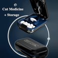 thumbnail image 3 of Pill Cutter, Splitter With Dispenser For Small Or Large Pills,stainless Steel Blade, Travel Sized For Purse Pocket, 3 of 5