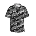 thumbnail image 3 of Xecao Horse Silhouette print Hawaiian shirt - a stylish short-sleeve button-down for men, perfect for casual beach and tropical outings., 3 of 9