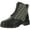 Black/Taupe Jacquard, variant on Womens Black Lug Sole Carlee Round Toe Lace-Up Boots Shoes 10