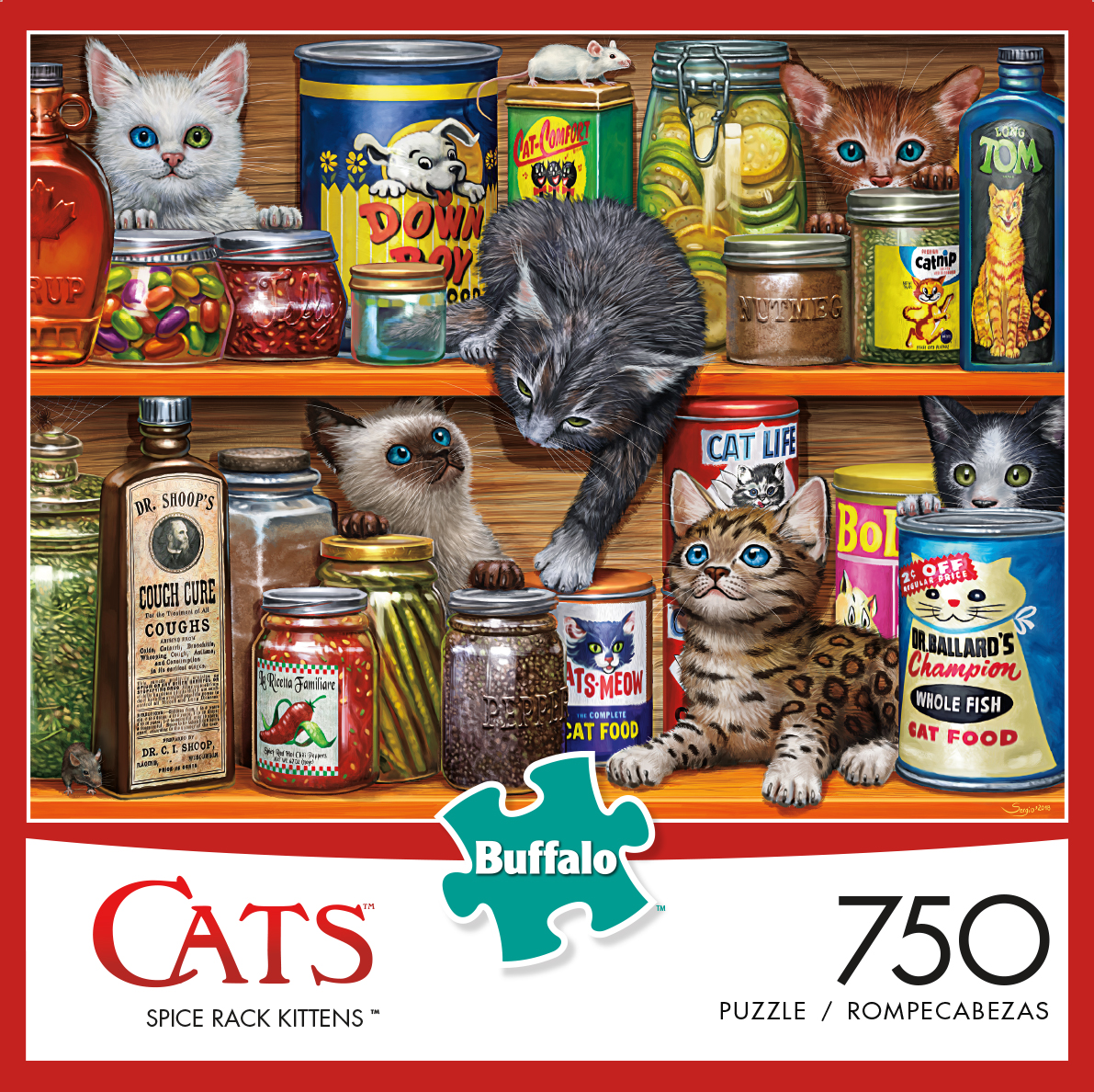 Buffalo Games Spice Rack Kittens 750 Piece Jigsaw Puzzle Walmart Com Walmart Com