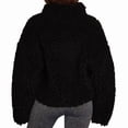 thumbnail image 3 of Women'S Short Coat Casual Jacket with Pockets Warm Winter Zip-Up Outwear Black L, 3 of 7