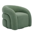 thumbnail image 2 of 360° Swivel Accent Chair for Living Room, Boucle Barrel Armchair Single Sofa Chair Reading Chair, Sage Green, 2 of 7