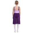 thumbnail image 2 of Aislor Girls kids Lyrical Chiffon Sleeveless Ballet Dress Latin Modern Contemporary Dancewear Costume Size 6-16 Purple 8, 2 of 7