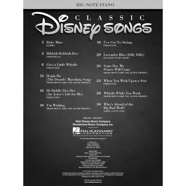 Disney songs deals