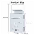 thumbnail image 5 of Wliqien Portable Water Heaters, 6L Tankless Water Heaters, Liquefying Gas Outdoor Digital Display Water Heaters for Camping, RV, Boat, Cabins, 5 of 7