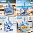 thumbnail image 2 of Clear Tote Bag Stadium Approved 12x12x6, 2 Pack Heavy Duty PVC Clear Tote with Zipper for Concerts, Work & School, Sky Blue, 2 of 8