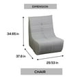 thumbnail image 3 of Deko Living Gray Outdoor Compressed Foam Chair, 3 of 9