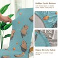 thumbnail image 5 of Yayeee 4 Pack Dining Chair Covers Stretch Parson Chairs Slipcovers Seat Protector, Cartoon Capybaras, 5 of 6