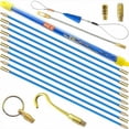thumbnail image 1 of Tiracables Eléctrico 33cm x 10 piezas Juego de varillas de fibra de vidrio, Kit de instalación Retráctil para Cable en Estuche de Plástico, 1 of 5