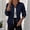 Navy Blue, variant on Morttic Women's Elegant Cable Zipper Front Long Sleeve Stand Collar Solid Color Spring & Fall Jacket for Casual & Formal Outfits White,S