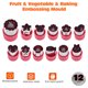thumbnail image 3 of 12 unids/set molde de grabado en relieve molde para cortar galletas vegetales frutas Fondant pastel galleta émbolo molde cortador herramientas rebanar moldes cortes yeacher natural, 3 of 7