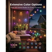Govee Clear Bulb Outdoor String Lights, 96ft RGBWIC Dimmable Patio & Backyard Lights with 30 LED Bulbs