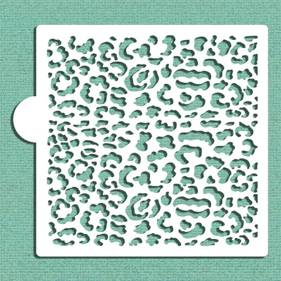 Leopard Skin Cookie and Craft Stencil | CM199 by Designer Stencils | Cookie Decorating Tools | Baking Stencils for Royal Icing, Airbrush, Dusting Powder